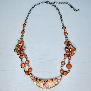 Floral cloisonné necklace #61
